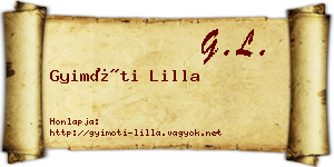 Gyimóti Lilla névjegykártya